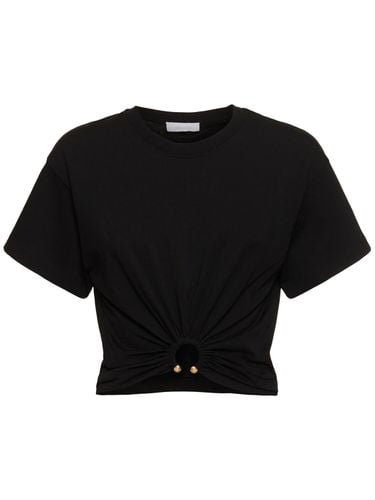 Logo Cotton Crop T-shirt W/ Ring - RABANNE - Modalova