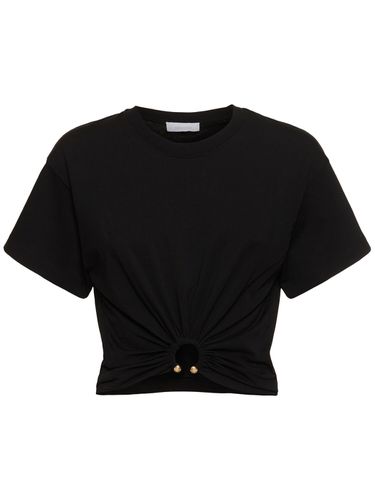 T-shirt Cropped In Cotone Con Anello - RABANNE - Modalova