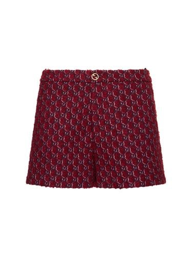 Gg Wool Blend Shorts - GUCCI - Modalova