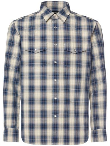 Fluid Cotton Blend Check Military Shirt - TOM FORD - Modalova