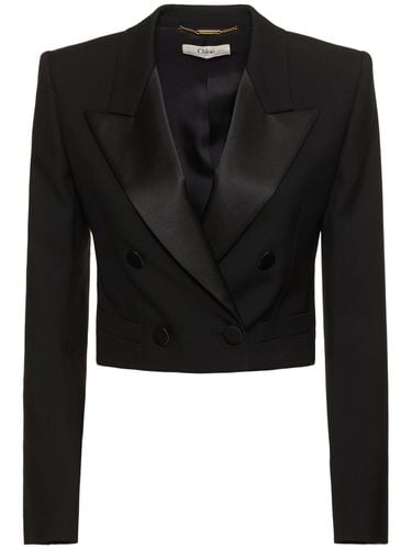 Kurzer Blazer Aus Wolle - CHLOÉ - Modalova