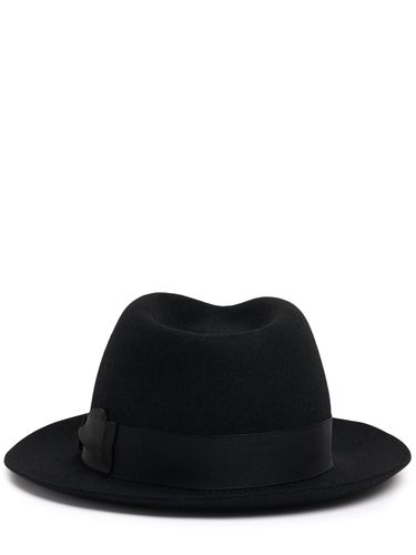 Brushed Felt Fedora Hat - BORSALINO - Modalova