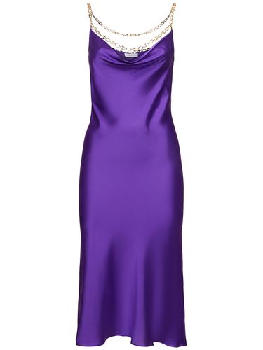 Midikleid Aus Satin Mit Kette - RABANNE - Modalova