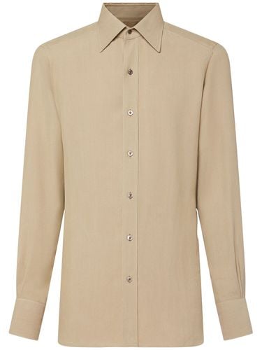 Slim Fit Silk Blend Twill Shirt - TOM FORD - Modalova