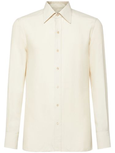 Slim Fit Silk Blend Twill Shirt - TOM FORD - Modalova