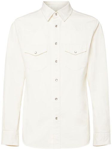 Peach Cotton Twill Western Shirt - TOM FORD - Modalova