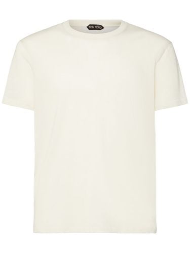 Cotton Mélange Crewneck T-shirt - TOM FORD - Modalova