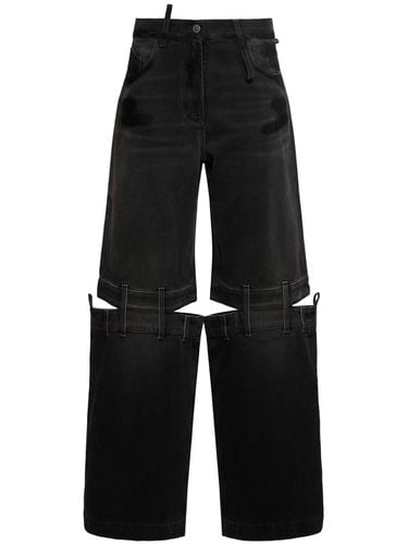 High Rise Wide Jeans W/cutouts - THE ATTICO - Modalova