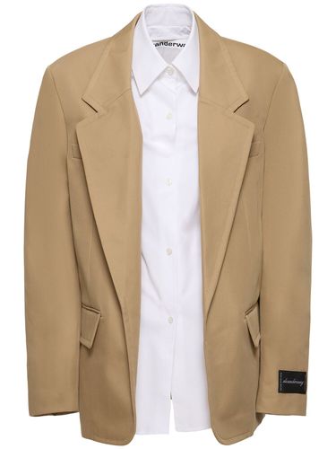 Oversized Boxy Cotton Blazer - ALEXANDER WANG - Modalova