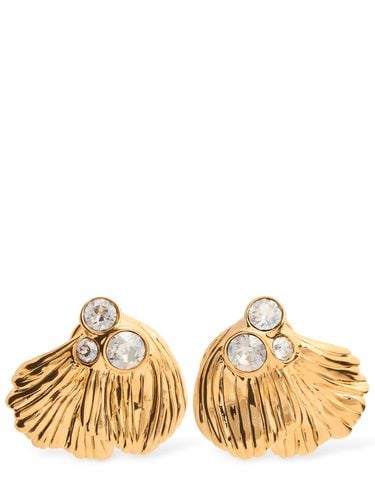 Flowers Crystal Stud Earrings - CHLOÉ - Modalova