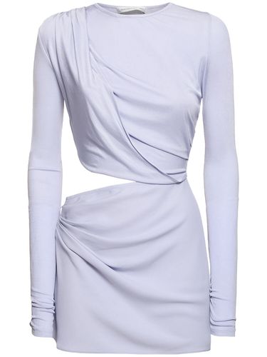 Ribbed Viscose Mini Dress W/cutout - CHRISTOPHER ESBER - Modalova