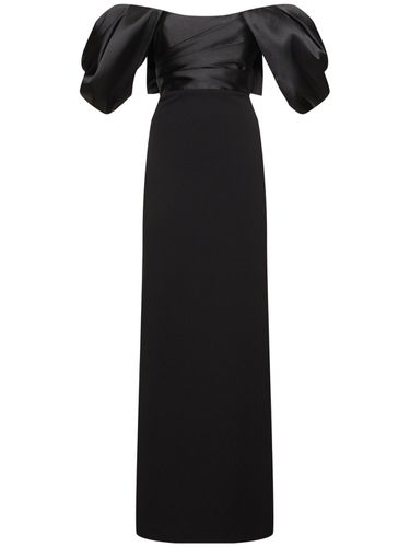 Sian Crepe Knit & Twill Long Dress - SOLACE LONDON - Modalova