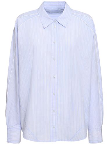 Oversized Button Cotton Poplin Shirt - ALEXANDER WANG - Modalova