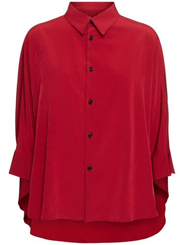 Crepe De Chine Half Sleeve Cape Shirt - YOHJI YAMAMOTO - Modalova