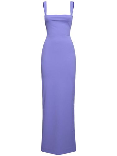 Joni Square Neck Crepe Knit Long Dress - SOLACE LONDON - Modalova