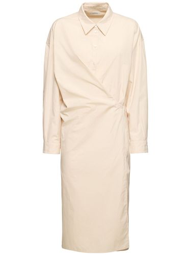 Heavy Poplin Twisted Midi Shirt Dress - LEMAIRE - Modalova