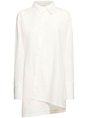 Asymmetric Cotton Poplin Shirt - YOHJI YAMAMOTO - Modalova