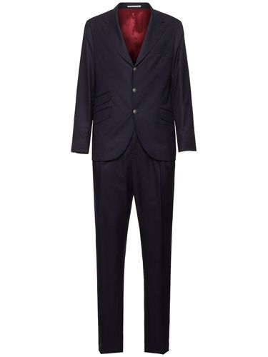 Wool Flannel Single Breast Suit - BRUNELLO CUCINELLI - Modalova