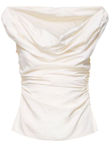 Draped Silk Top - MAGDA BUTRYM - Modalova