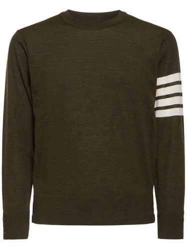 Classic 4 Bar Crewneck Sweater - THOM BROWNE - Modalova