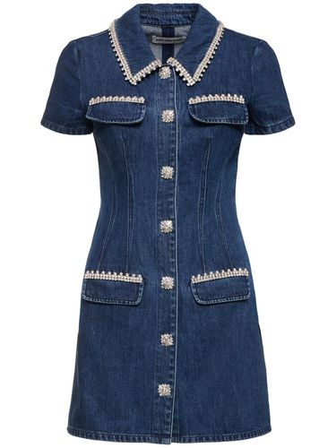 Denim Mini Dress - SELF-PORTRAIT - Modalova