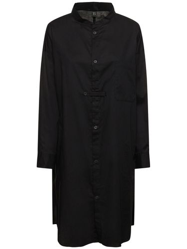 Vestido Camisero De Sarga De Algodón - YOHJI YAMAMOTO - Modalova