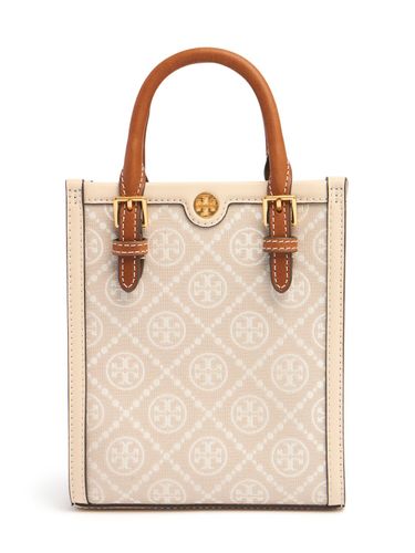 Borsa Shopping Mini T Monogram In Cotone - TORY BURCH - Modalova