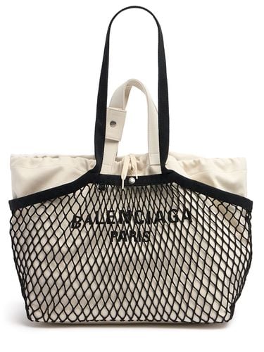 Medium 24/7 Canvas & Fishnet Tote Bags - BALENCIAGA - Modalova