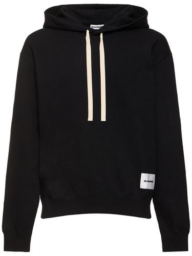 Compact Cotton Sweatshirt Hoodie - JIL SANDER - Modalova