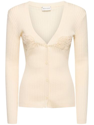 Embroidered Cotton Knit Cardigan - MAGDA BUTRYM - Modalova