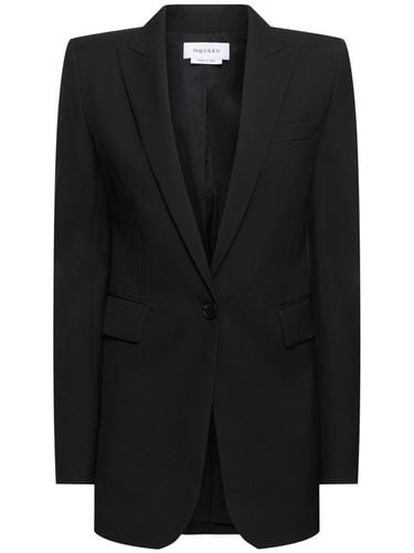 Wool Gabardine Blazer - ALEXANDER MCQUEEN - Modalova