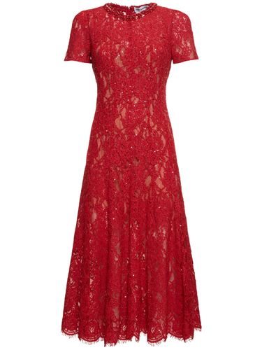 Sequined Lace Midi Dress - SELF-PORTRAIT - Modalova