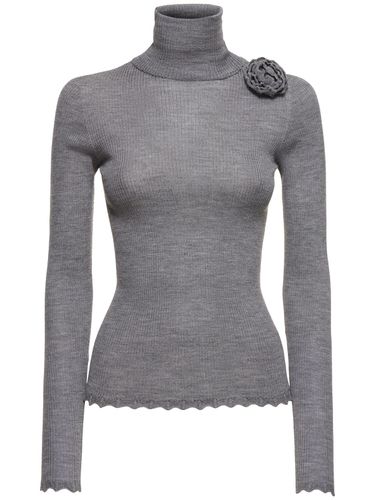 Ribbed Turtleneck Sweater - BLUMARINE - Modalova