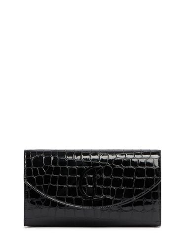 Loubi54 Embossed Leather Wallet W/chain - CHRISTIAN LOUBOUTIN - Modalova