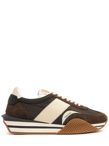 Suede & Tech Low Top Sneakers - TOM FORD - Modalova