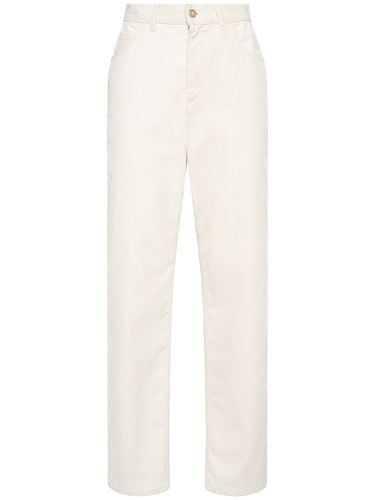 Cropped Cotton Jeans - MONCLER - Modalova