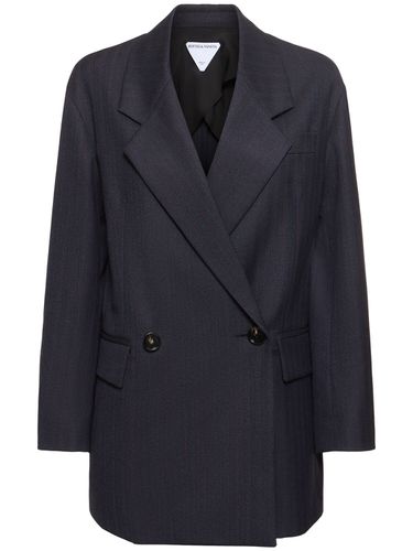 Striped Wool Belted Blazer - BOTTEGA VENETA - Modalova