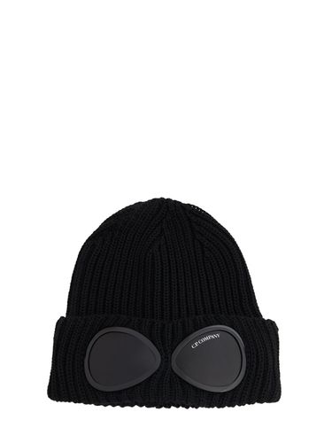 Extra Fine Wool Goggle Beanie - C.P. COMPANY - Modalova