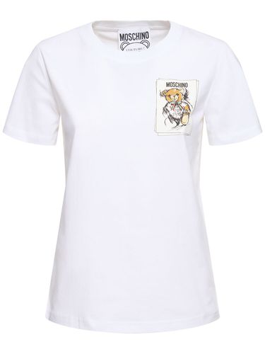 Cotton Jersey T-shirt - MOSCHINO - Modalova