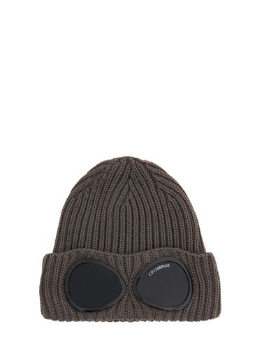 Extra Fine Wool Goggle Beanie - C.P. COMPANY - Modalova