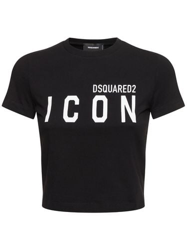 Be Icon Mini Fit Crop T-shirt - DSQUARED2 - Modalova