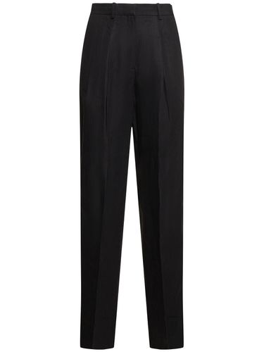 Pleated Linen Wide Pants - THEORY - Modalova