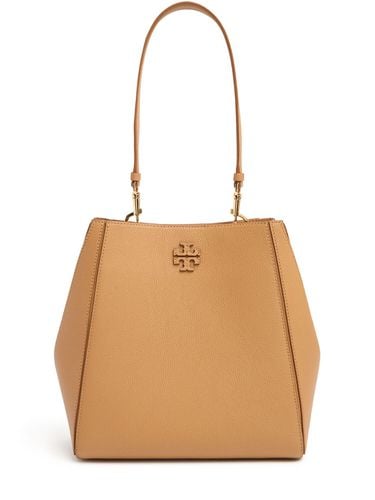 Mcgraw Leather Bucket Bag - TORY BURCH - Modalova