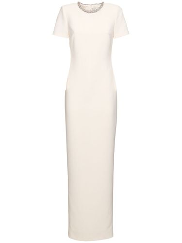 Short Sleeve Crepe Long Dress - ROLAND MOURET - Modalova