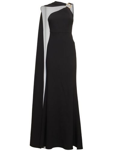 Embellished Asymmetric Light Cady Gown - ROLAND MOURET - Modalova