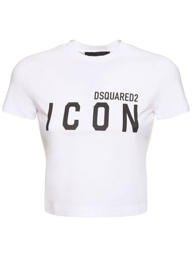 Crop-t-shirt „be Icon“ - DSQUARED2 - Modalova