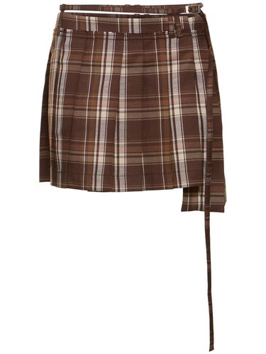 Ipleat Check Wool Blend Mini Skirt - ACNE STUDIOS - Modalova