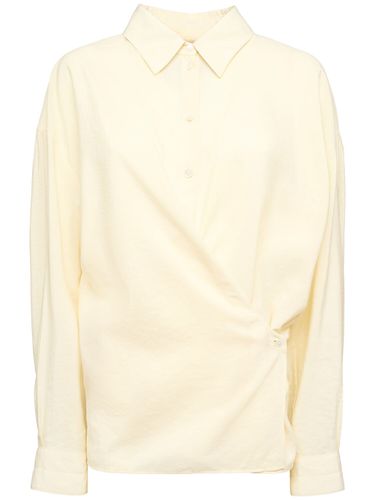 Dry Silk Straight Collar Shirt - LEMAIRE - Modalova