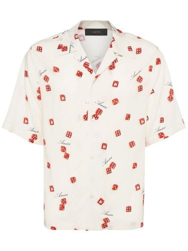 Dice Printed Viscose Bowling Shirt - AMIRI - Modalova