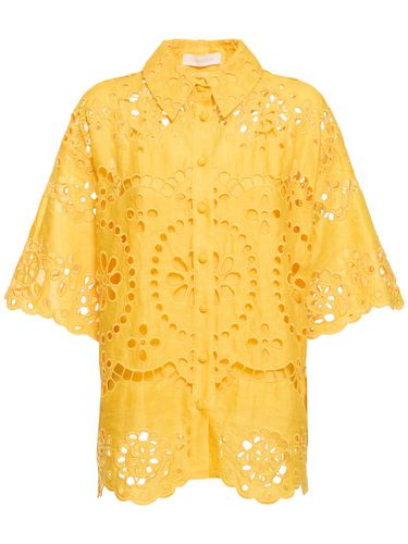 Pop Linen Embroidered Shirt - ZIMMERMANN - Modalova